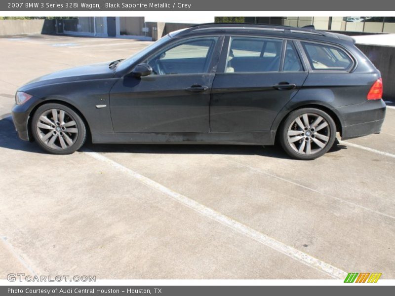 Black Sapphire Metallic / Grey 2007 BMW 3 Series 328i Wagon