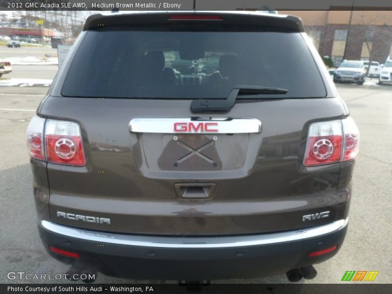 Medium Brown Metallic / Ebony 2012 GMC Acadia SLE AWD