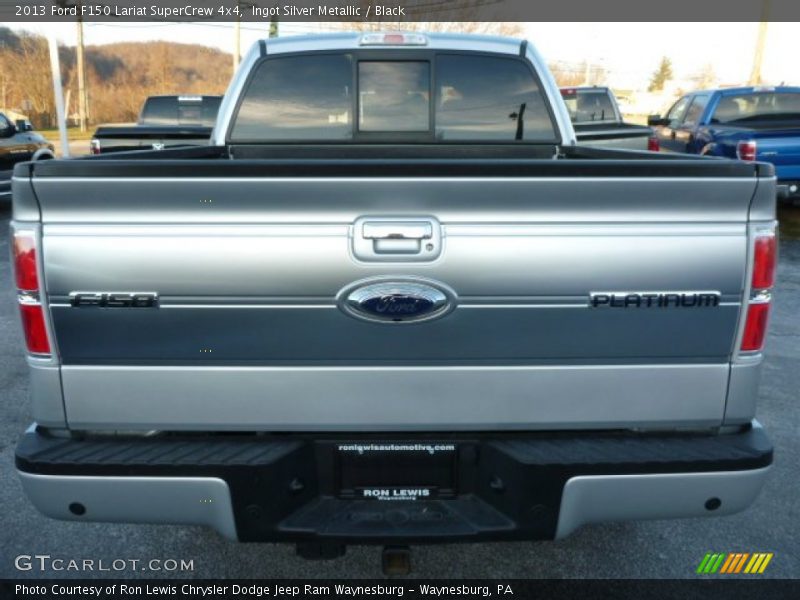 Ingot Silver Metallic / Black 2013 Ford F150 Lariat SuperCrew 4x4