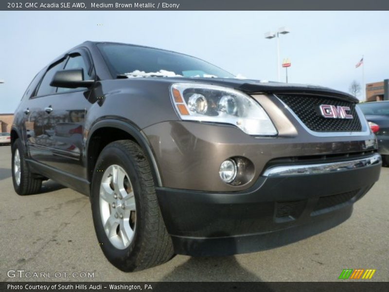 Medium Brown Metallic / Ebony 2012 GMC Acadia SLE AWD