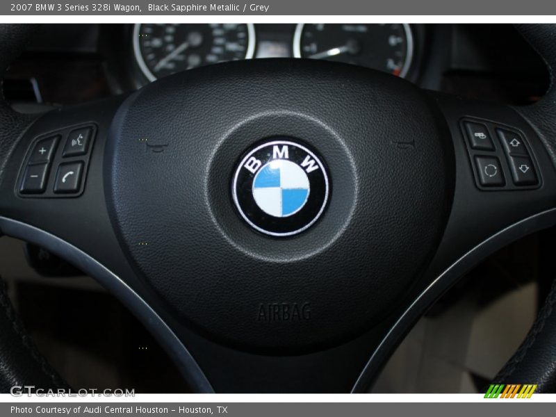 Black Sapphire Metallic / Grey 2007 BMW 3 Series 328i Wagon