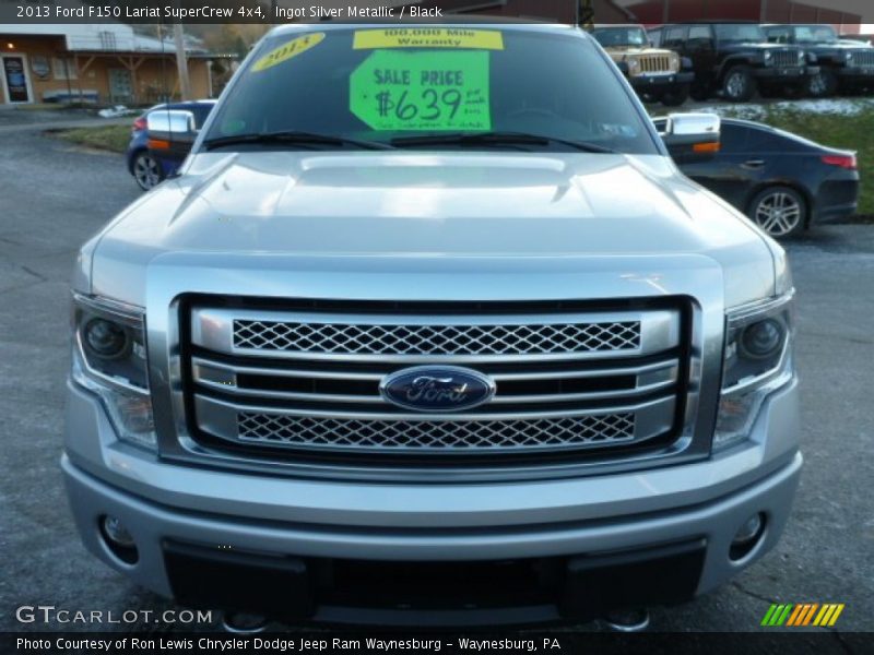 Ingot Silver Metallic / Black 2013 Ford F150 Lariat SuperCrew 4x4