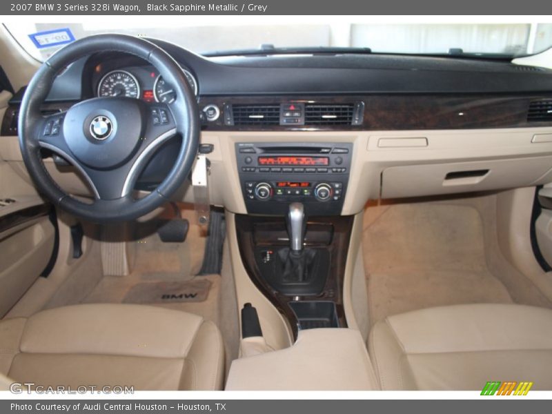 Black Sapphire Metallic / Grey 2007 BMW 3 Series 328i Wagon