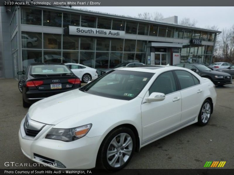 Alberta White Pearl / Ebony 2010 Acura RL Technology