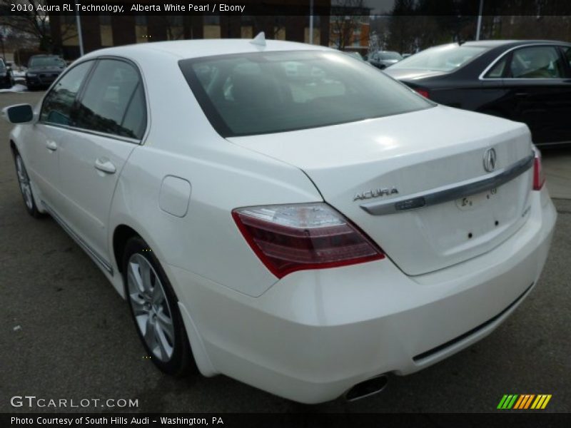 Alberta White Pearl / Ebony 2010 Acura RL Technology