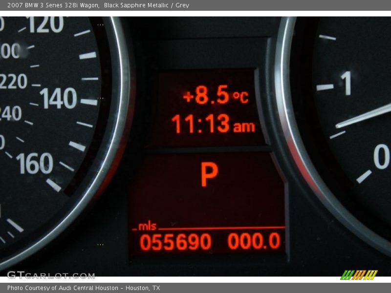 Black Sapphire Metallic / Grey 2007 BMW 3 Series 328i Wagon