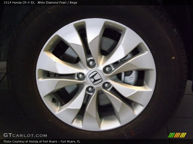 White Diamond Pearl / Beige 2014 Honda CR-V EX