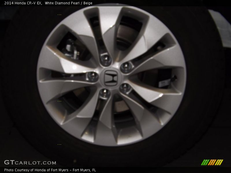 White Diamond Pearl / Beige 2014 Honda CR-V EX
