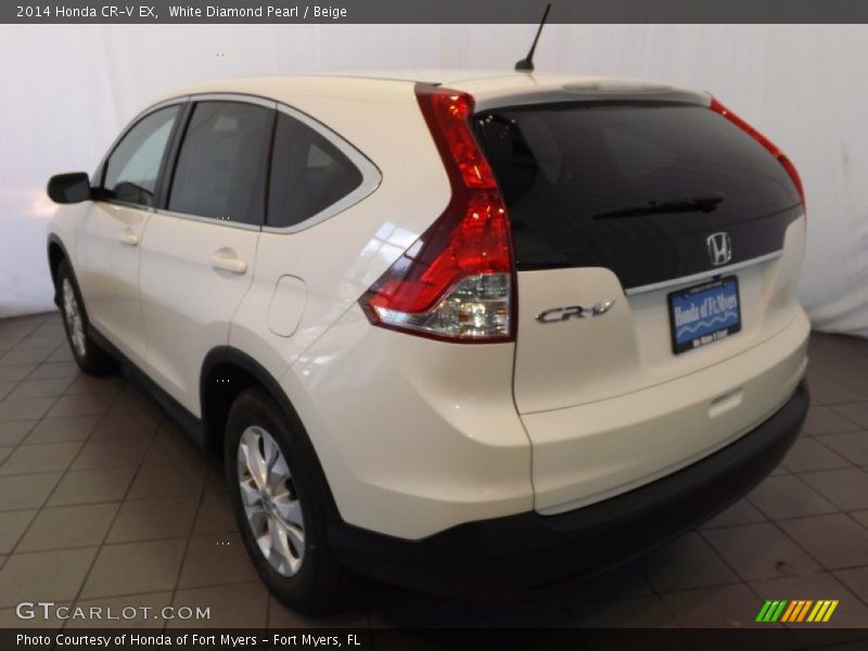 White Diamond Pearl / Beige 2014 Honda CR-V EX