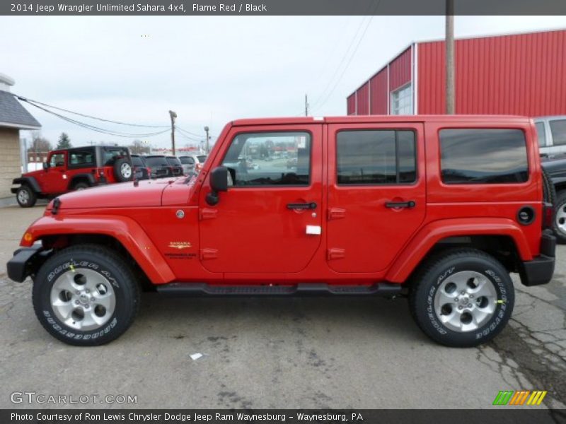 Flame Red / Black 2014 Jeep Wrangler Unlimited Sahara 4x4