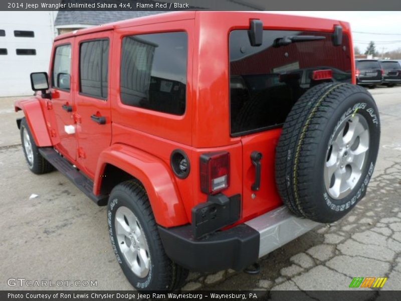 Flame Red / Black 2014 Jeep Wrangler Unlimited Sahara 4x4