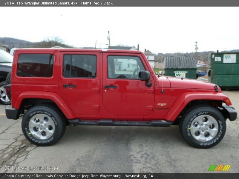 Flame Red / Black 2014 Jeep Wrangler Unlimited Sahara 4x4