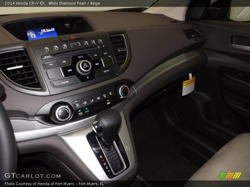 White Diamond Pearl / Beige 2014 Honda CR-V EX