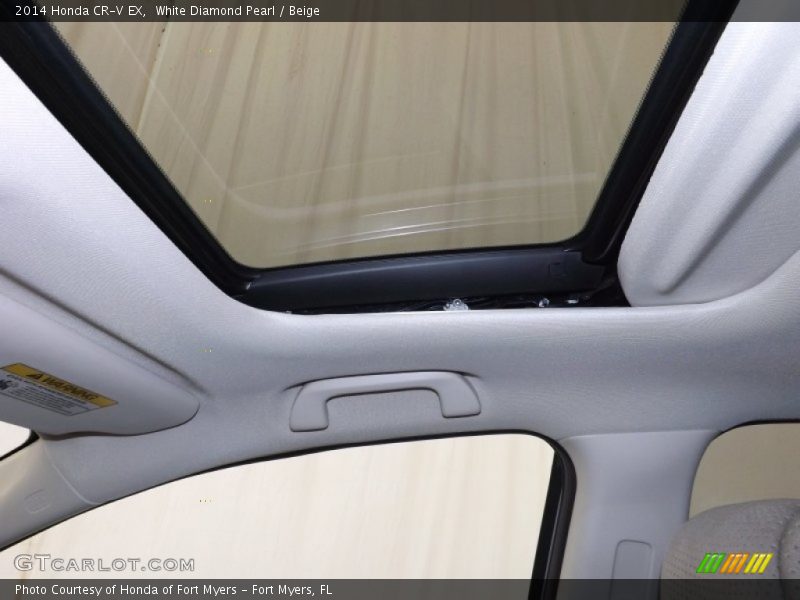 White Diamond Pearl / Beige 2014 Honda CR-V EX