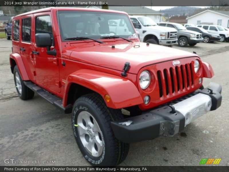 Flame Red / Black 2014 Jeep Wrangler Unlimited Sahara 4x4