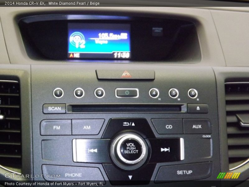 White Diamond Pearl / Beige 2014 Honda CR-V EX