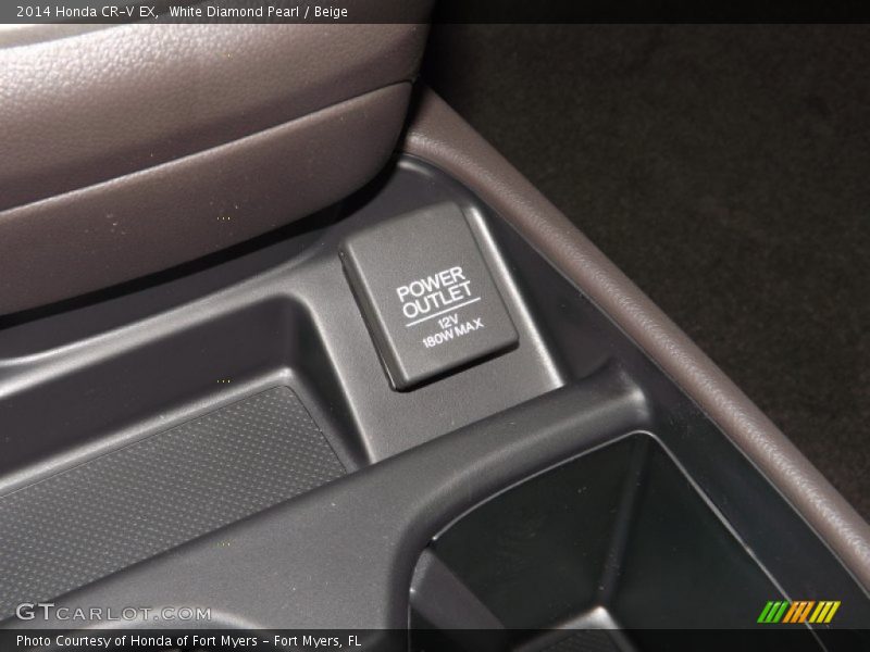 White Diamond Pearl / Beige 2014 Honda CR-V EX
