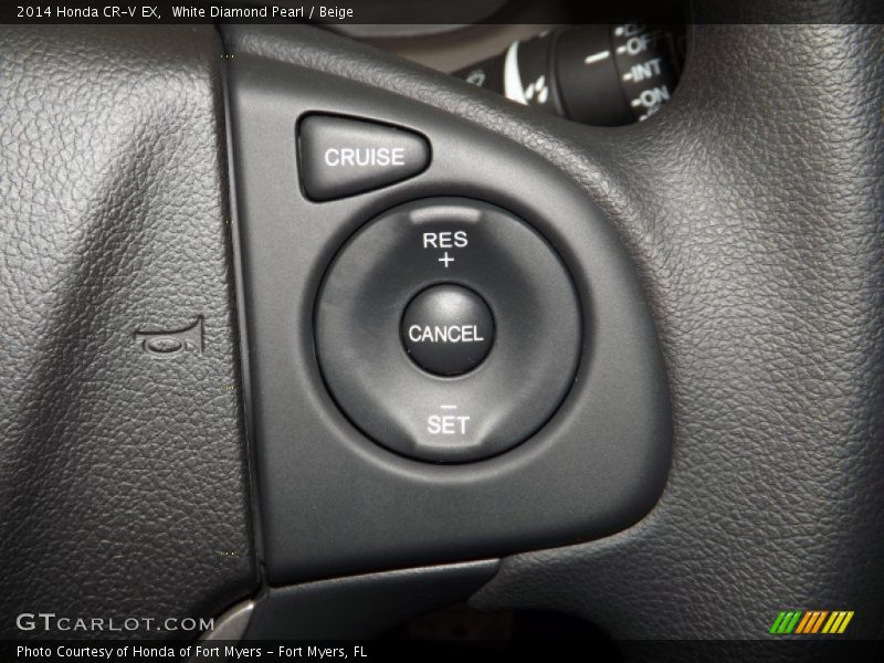 White Diamond Pearl / Beige 2014 Honda CR-V EX