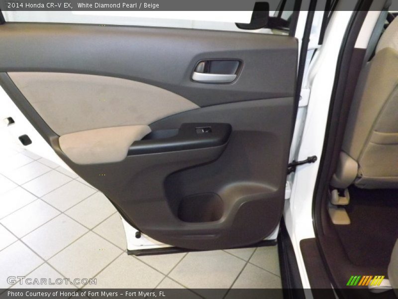 White Diamond Pearl / Beige 2014 Honda CR-V EX