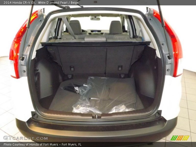 White Diamond Pearl / Beige 2014 Honda CR-V EX
