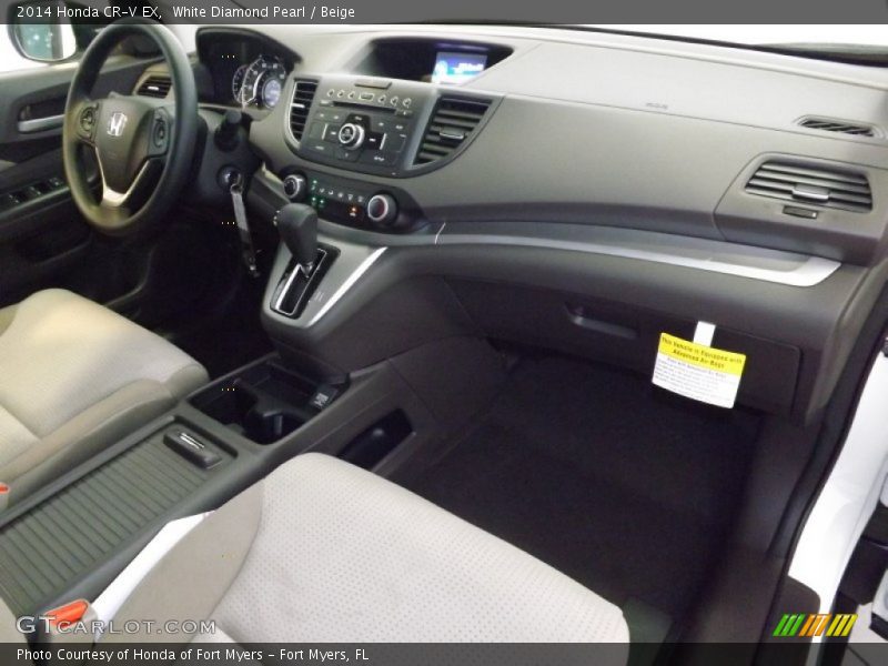 White Diamond Pearl / Beige 2014 Honda CR-V EX