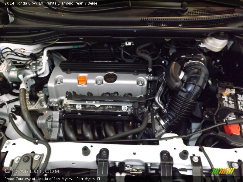 White Diamond Pearl / Beige 2014 Honda CR-V EX