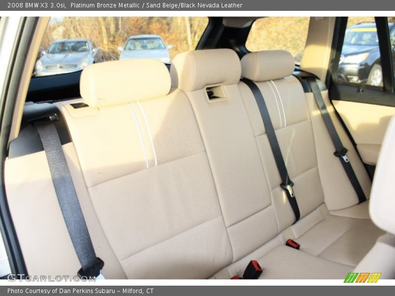 Platinum Bronze Metallic / Sand Beige/Black Nevada Leather 2008 BMW X3 3.0si