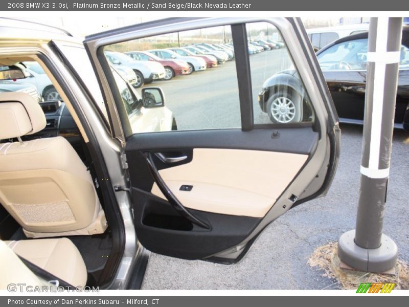 Platinum Bronze Metallic / Sand Beige/Black Nevada Leather 2008 BMW X3 3.0si