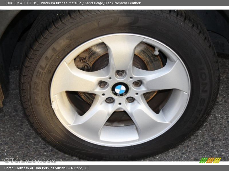 Platinum Bronze Metallic / Sand Beige/Black Nevada Leather 2008 BMW X3 3.0si