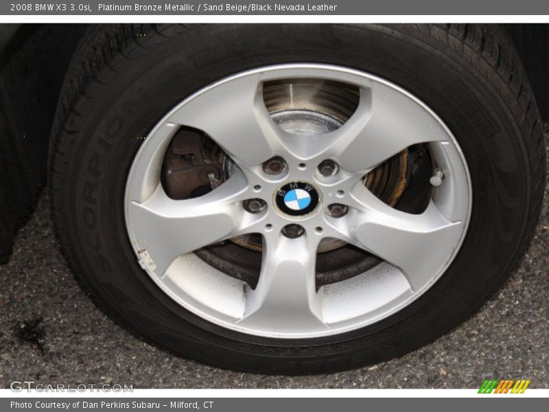 Platinum Bronze Metallic / Sand Beige/Black Nevada Leather 2008 BMW X3 3.0si