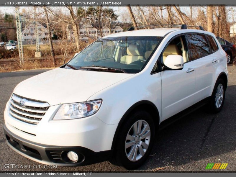 Satin White Pearl / Desert Beige 2010 Subaru Tribeca 3.6R Limited