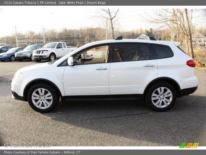 Satin White Pearl / Desert Beige 2010 Subaru Tribeca 3.6R Limited