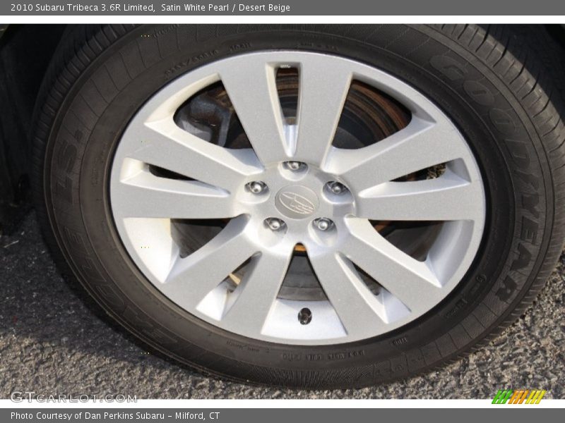 Satin White Pearl / Desert Beige 2010 Subaru Tribeca 3.6R Limited