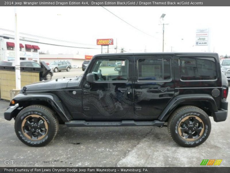 Dragon Edition Black/Gold / Dragon Themed Black w/Gold Accents 2014 Jeep Wrangler Unlimited Dragon Edition 4x4