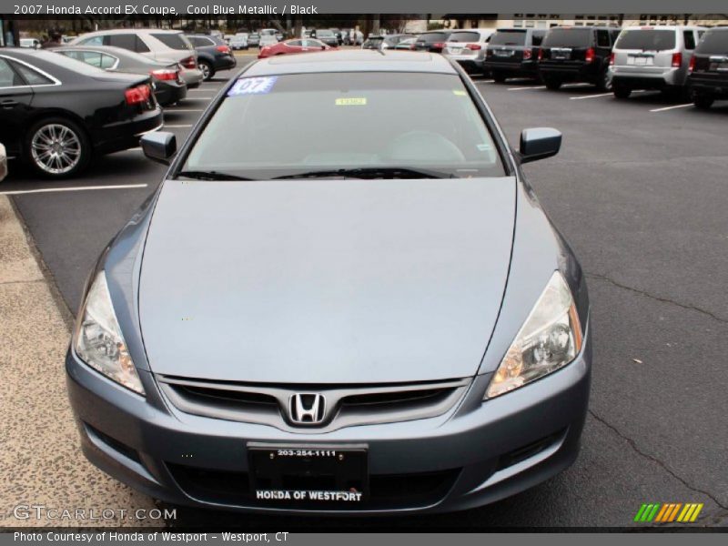 Cool Blue Metallic / Black 2007 Honda Accord EX Coupe
