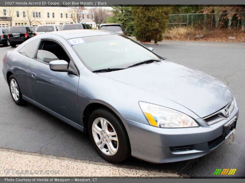 Cool Blue Metallic / Black 2007 Honda Accord EX Coupe