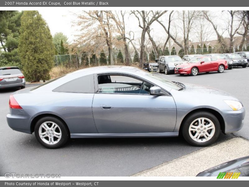 Cool Blue Metallic / Black 2007 Honda Accord EX Coupe