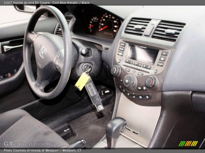 Cool Blue Metallic / Black 2007 Honda Accord EX Coupe