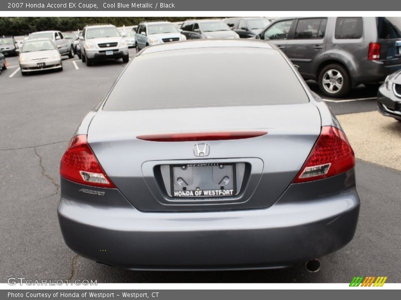 Cool Blue Metallic / Black 2007 Honda Accord EX Coupe
