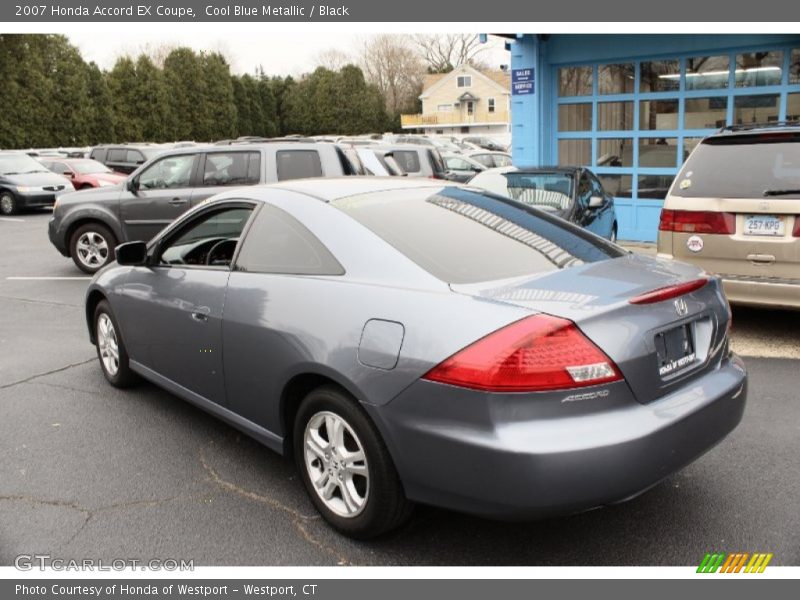 Cool Blue Metallic / Black 2007 Honda Accord EX Coupe