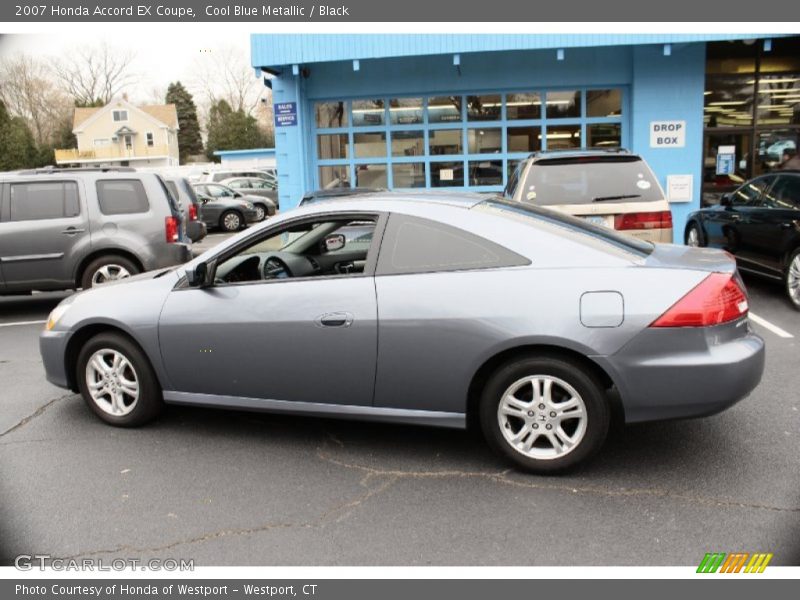 Cool Blue Metallic / Black 2007 Honda Accord EX Coupe
