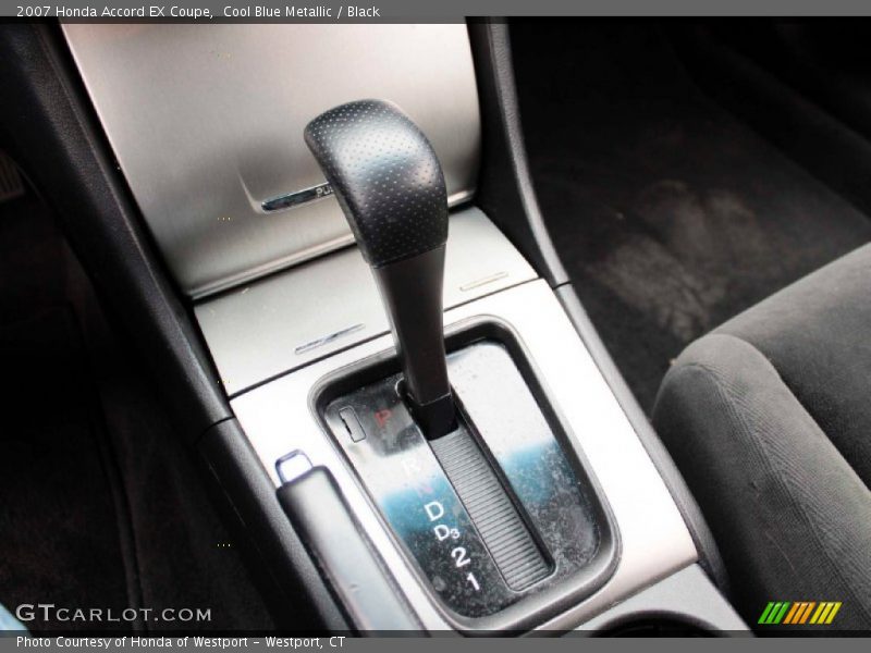 Cool Blue Metallic / Black 2007 Honda Accord EX Coupe