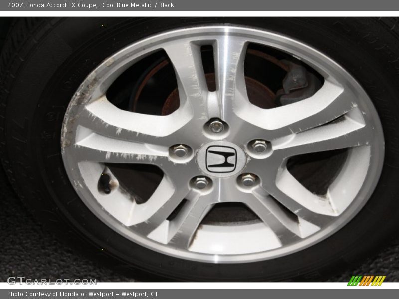 Cool Blue Metallic / Black 2007 Honda Accord EX Coupe