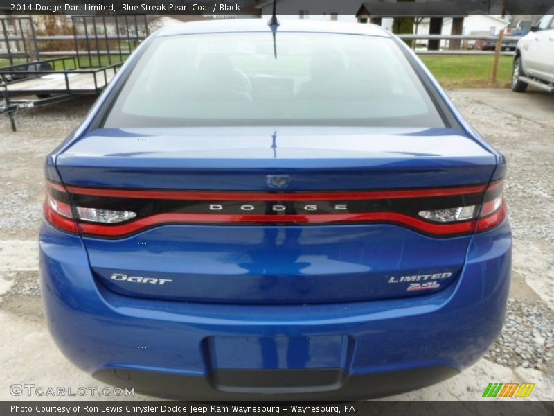 Blue Streak Pearl Coat / Black 2014 Dodge Dart Limited