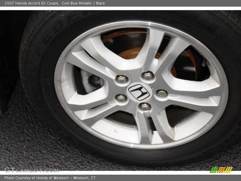 Cool Blue Metallic / Black 2007 Honda Accord EX Coupe