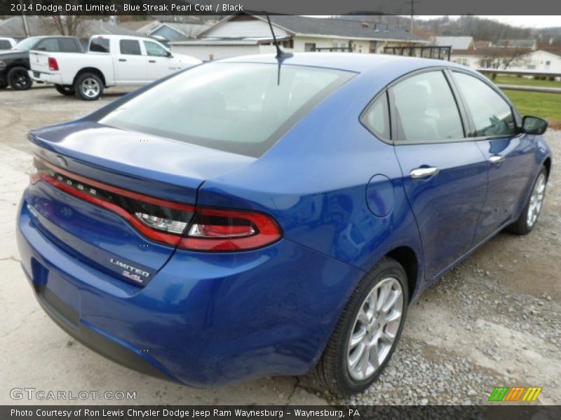 Blue Streak Pearl Coat / Black 2014 Dodge Dart Limited