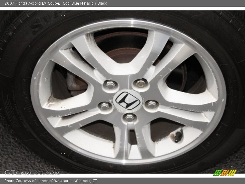 Cool Blue Metallic / Black 2007 Honda Accord EX Coupe
