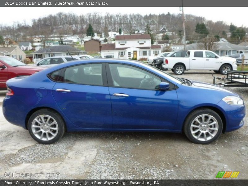 Blue Streak Pearl Coat / Black 2014 Dodge Dart Limited