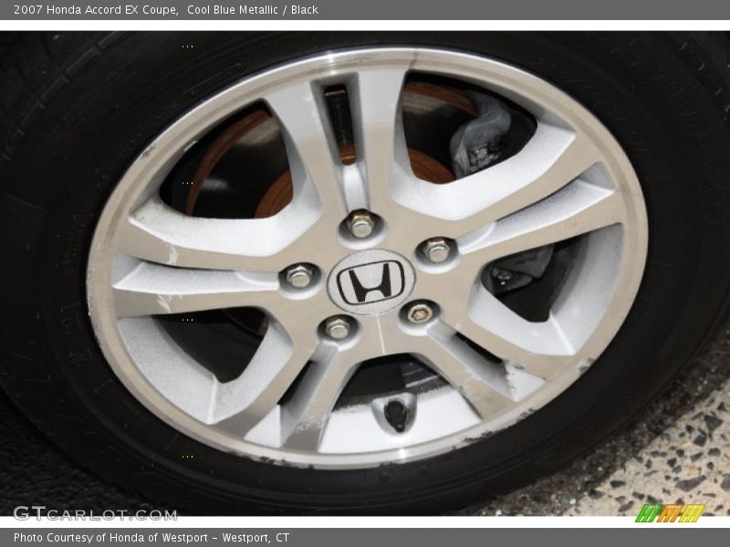 Cool Blue Metallic / Black 2007 Honda Accord EX Coupe