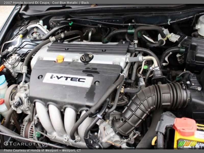 Cool Blue Metallic / Black 2007 Honda Accord EX Coupe